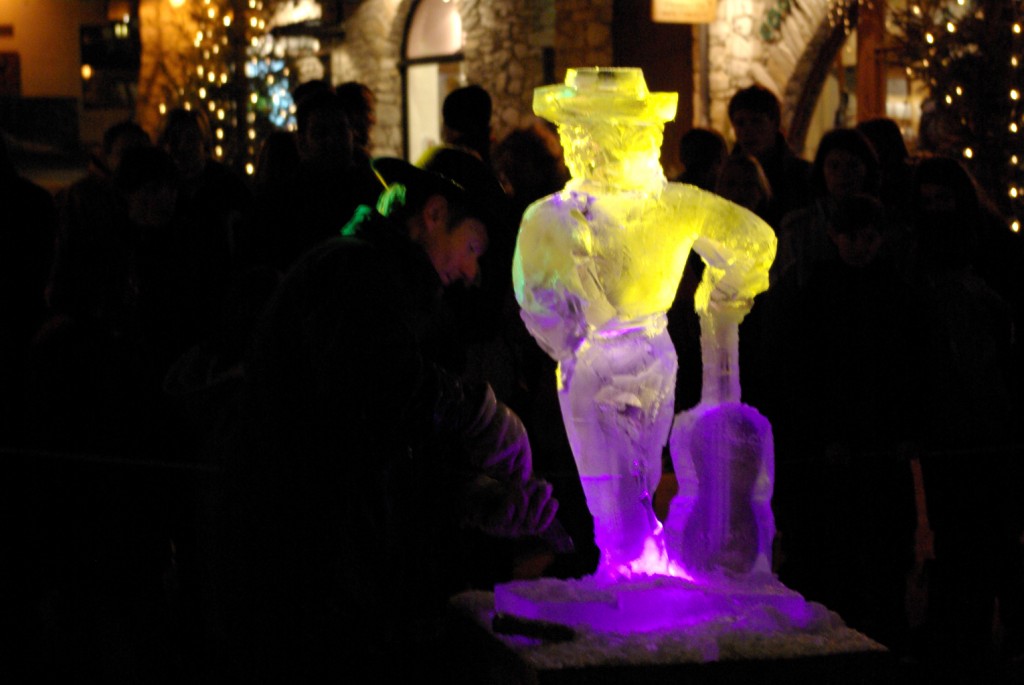 photo du show de sculpture sur glace à Val d